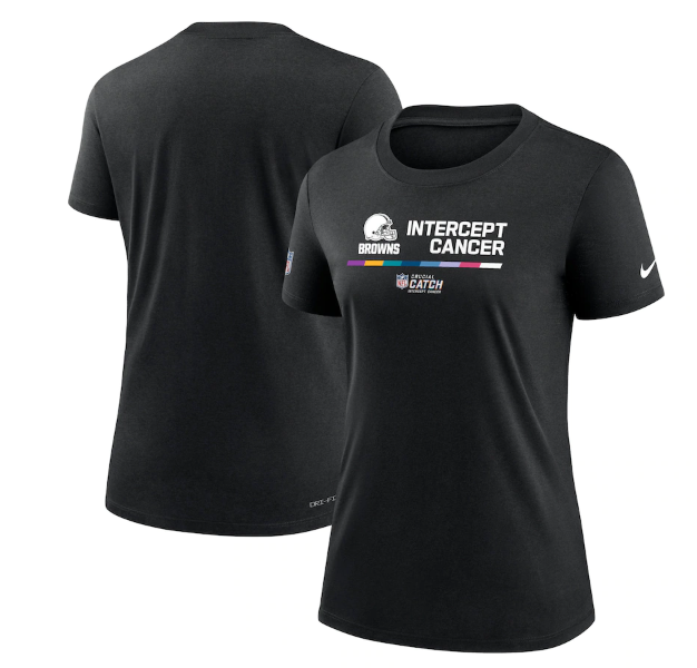 Women's Cleveland Browns 2022 Black Crucial Catch Performance T-Shirt(Run Small) Women's Cleveland Browns 2022 Black Crucial Catch Performance T-Shirt(Run Small)